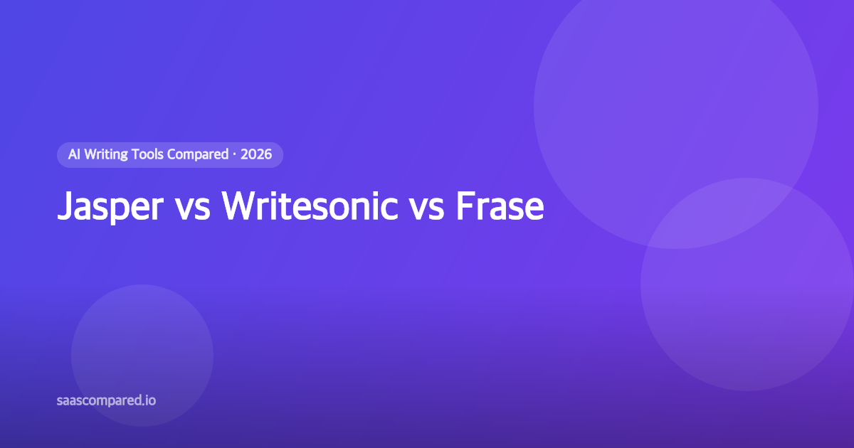 Jasper vs Writesonic vs Frase: Which AI Writing Tool Wins in 2026?